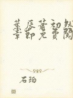 叶辰萧初然全集章节免费阅读无弹窗小说