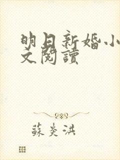 明日新婚小说全文阅读