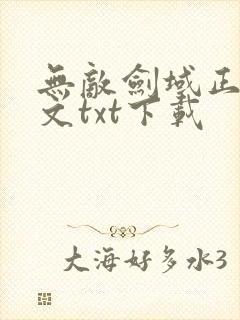 无敌剑域正版全文txt下载