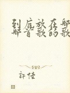 到底放在哪里是哪首歌的歌词