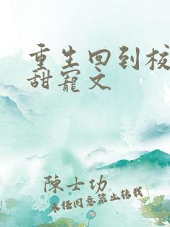 重生回到校园的甜宠文