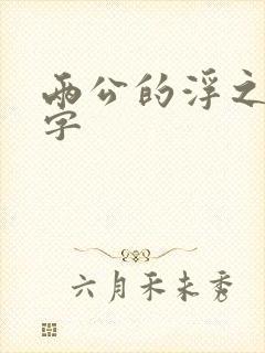 两公的浮之手中字