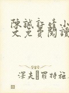 陈诚许晴小说全文免费阅读最新章节