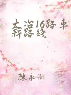 大冶16路车最新路线