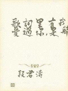 歌词里有我曾经爱过你,是哪首歌曲
