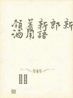 领着新郎新娘敬酒用语