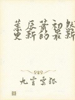 叶辰萧初然今天更新的最新章节