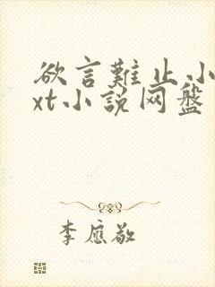 欲言难止小说txt小说网盘资源