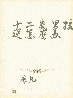 十二岁男孩很叛逆怎么办