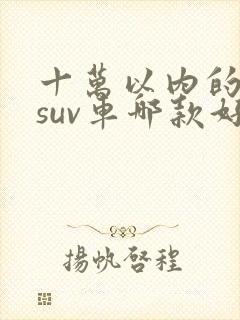 十万以内的纯电suv车哪款好