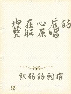 埋在心底的爱完整版原唱