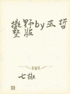 撒野by巫哲完整版