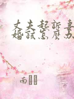 丈夫起诉妻子离婚该怎么办