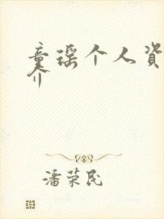 童瑶个人资料简介