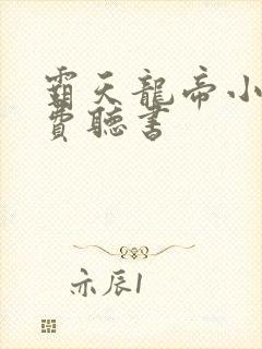 霸天龙帝小说免费听书