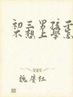 初三男孩子叛逆不想上学怎么办