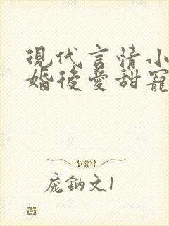 现代言情小说先婚后爱甜宠