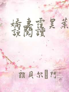 娇妻霍昊叶晨小说阅读