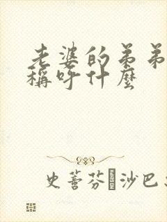 老婆的弟弟老婆称呼什么