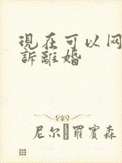 现在可以网上起诉离婚