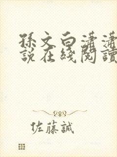 孙文白潇潇的小说在线阅读