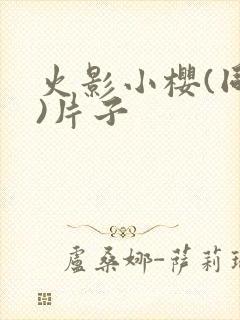 火影小樱(同人)片子