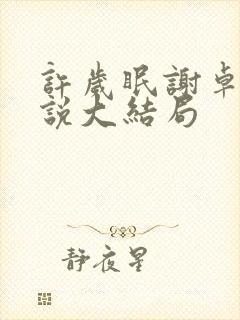 许岁眠谢卓宁小说大结局