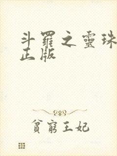 斗罗之灵珠神剑正版