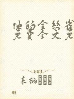 他的金丝雀小说免费全文免费阅读