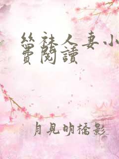 丝袜人妻小说免费阅读