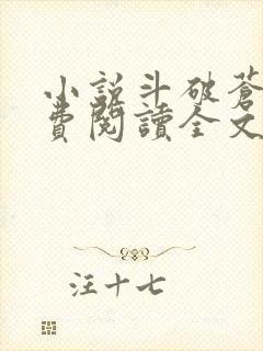 小说斗破苍穹免费阅读全文无窗口