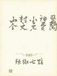 山村小神医小说全文免费阅读