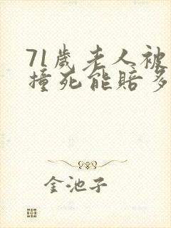 71岁老人被车撞死能赔多少钱