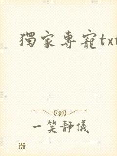 独家专宠txt