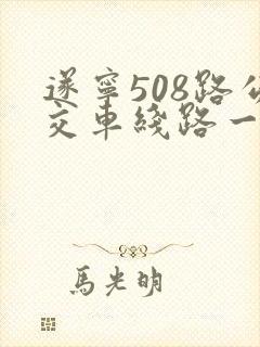 遂宁508路公交车线路一览表