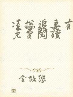 凌总追妻有些甜免费阅读