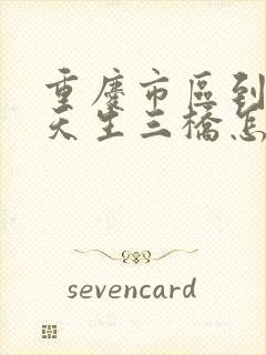 重庆市区到武隆天生三桥怎么去