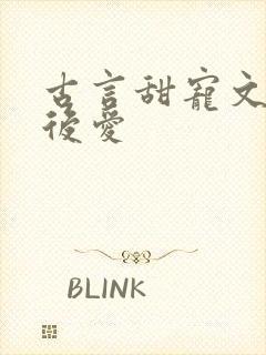 古言甜宠文先婚后爱