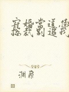 宠婚当道,傲娇总裁别追我