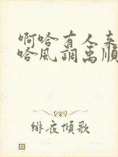 啊哈有人来了啊哈风调禹顺