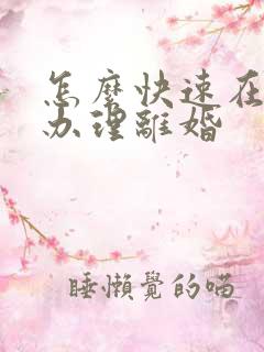 怎么快速在网上办理离婚