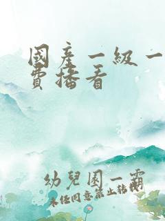 国产一级一片免费播看