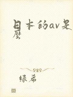 日本的av是什么