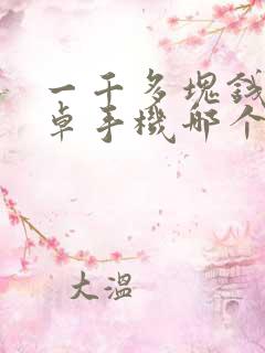 一千多块钱的安卓手机哪个性价比高