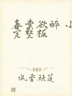 春棠欲醉 小说完整板