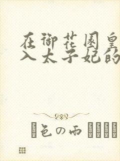 在御花园皇上进入太子妃的小说