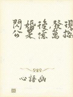 闪婚后,发现老公是亿万总裁 小说