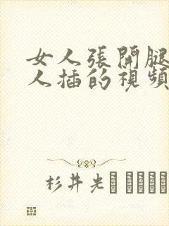 女人张开腿让男人插的视频