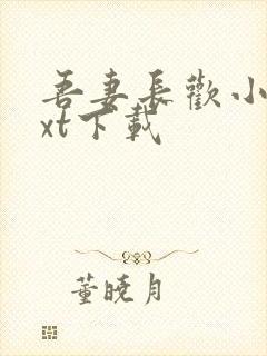 吾妻长欢小说txt下载