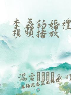 李磊的婚礼现场视频播放